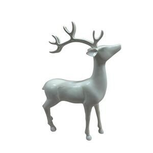 Holiday Home Table Decor‎ White Reindeer Christmas